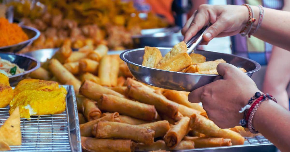 vegan food served at the Thai Vegan Festival 